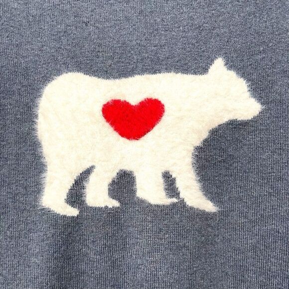 SUNDANCE Mighty Polar Bear Wool Crewneck Sweater M - Picture 3 of 9